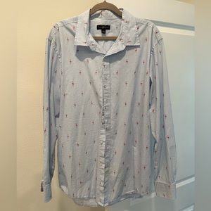 Men’s Flamingo long-sleeved button-up shirt, Club Room XXL